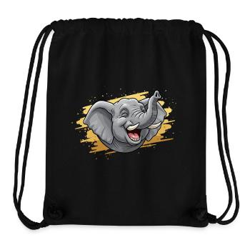 Lachender Elefantenkopf Comic - Stanley/Stella recycelter Gym Bag - Schwarz - Vorne