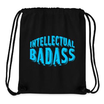 Intellectual Badass Blue Retro Typography Art - Stanley/Stella recycelter Gym Bag - Schwarz - Vorne