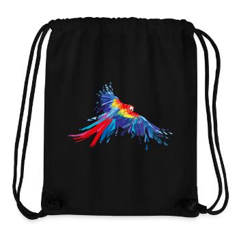 Parrot feathers Aras bird birds wing parrot bird - Stanley/Stella Recycled Gym Bag - black - Front