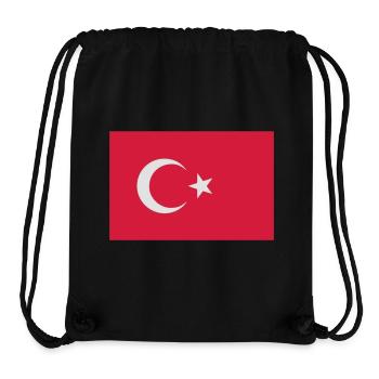Türkische Flagge - Stanley/Stella recycelter Gym Bag - Schwarz - Vorne