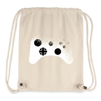 Splatter - Controller Muster für Gamer cool - Stanley/Stella recycelter Gym Bag - Naturweiß - Vorne