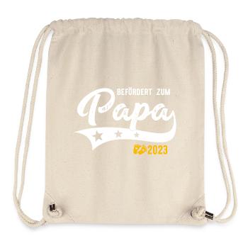 Befördert zum Papa 2023 Babyfüße - Stanley/Stella recycelter Gym Bag - Naturweiß - Vorne