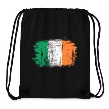 Pinselstrich der irischen Flagge - Stanley/Stella recycelter Gym Bag - Schwarz - Vorne