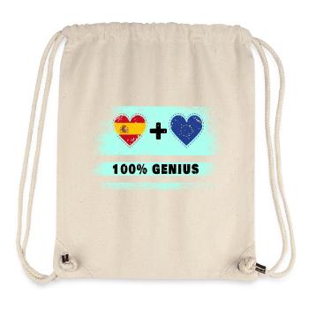 Spanien und Europa Flagge 100% genial - Stanley/Stella recycelter Gym Bag - Naturweiß - Vorne