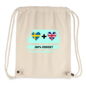 Royaume-Uni & Suède 100% parfait - Sac à cordon recyclé Stanley/Stella - blanc naturel - Devant