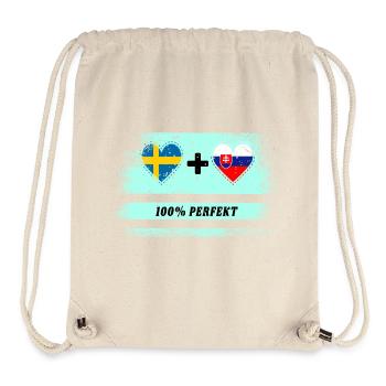 Slovaquie et Suède 100 % parfait / cadeau - Sac à cordon recyclé Stanley/Stella - blanc naturel - Devant