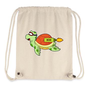 Fusée de tortue - Sac à cordon recyclé Stanley/Stella - blanc naturel - Devant