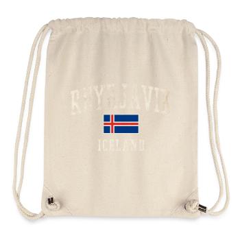 Reykjavik Iceland Vintage Flag Tee - Stanley/Stella Recycled Gym Bag - natural - Front