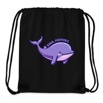 Save Protect - Lila Wal - Aufkleber - Stanley/Stella recycelter Gym Bag - Schwarz - Vorne