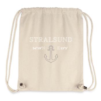 Stralsund Koordinaten - Stanley/Stella recycelter Gym Bag - Naturweiß - Vorne