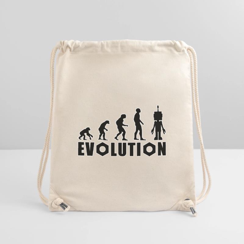 Evolution von Mensch zu Android Stanley/Stella recycelter Gym Bag