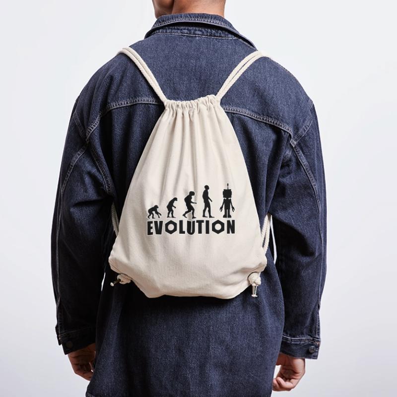 Evolution from human to android Stanley/Stella Recycled Gym Bag