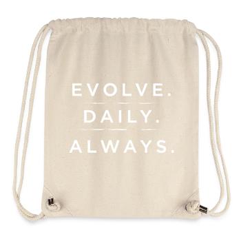 Évoluer au quotidien Toujours l’art de la typographie - Sac à cordon recyclé Stanley/Stella - blanc naturel - Devant