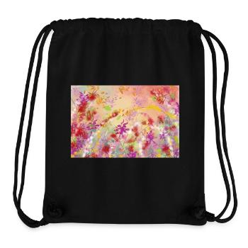 Pastellblüten Farbwirbel Muster - Stanley/Stella recycelter Gym Bag - Schwarz - Vorne