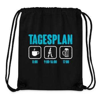 Briefträger TAGESPLAN Paketzusteller Lustig - Stanley/Stella recycelter Gym Bag - Schwarz - Vorne
