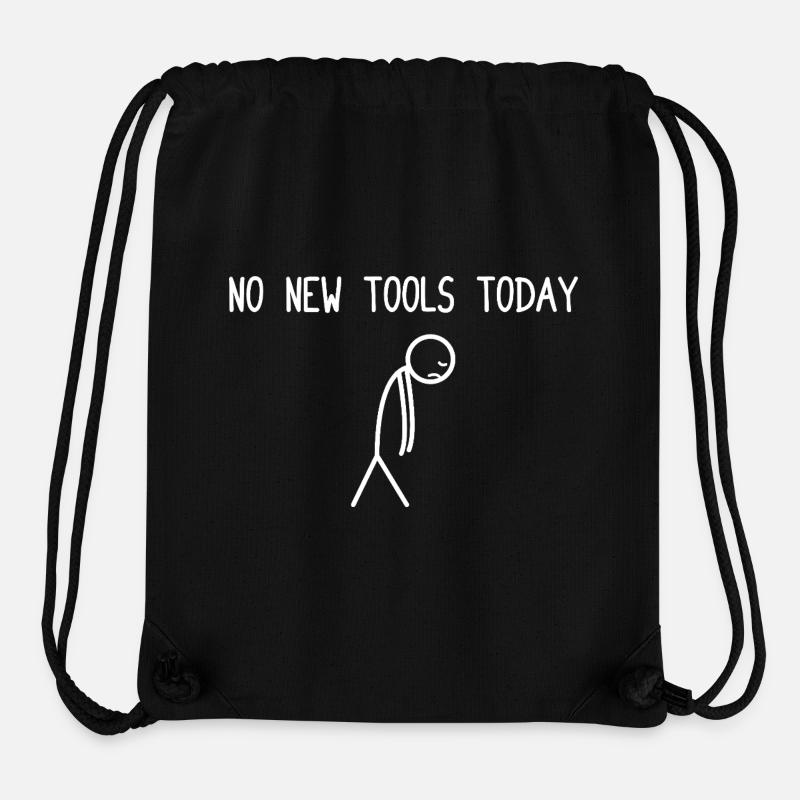 Pas d’outils neufs aujourd’hui. Passionné de voitures, gars mécanique automobile. - Sac à cordon recyclé Stanley/Stella - noir