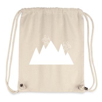 Mountaineer Lines Silhouette - Stanley/Stella Recycled Gym Bag - natural - Front