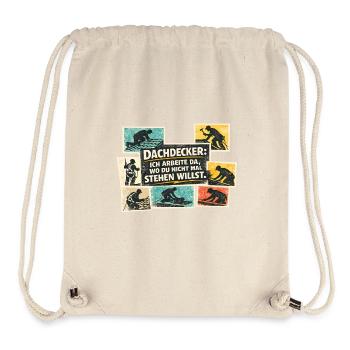 Dachdecker Spruch Motiv - Stanley/Stella recycelter Gym Bag - Naturweiß - Vorne