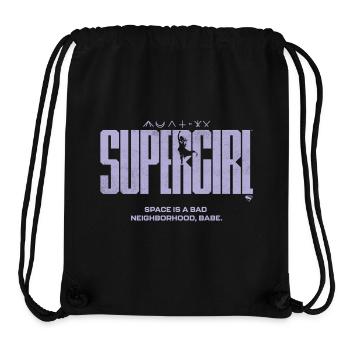 Supergirl Movie Lettrage Avec Symbole Et Citation - Sac à cordon recyclé Stanley/Stella - noir - Devant