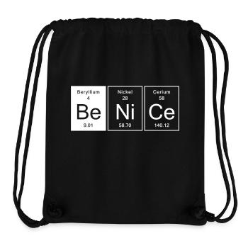 Nice - Be Nice - Sac à cordon recyclé Stanley/Stella - noir - Devant