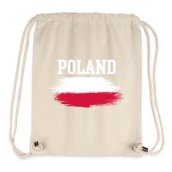 Poland Brush Flag Typography - Stanley/Stella Recycled Gym Bag - natural - Front