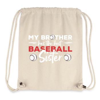 Bruder hat die beste Baseballschwester - Stanley/Stella recycelter Gym Bag - Naturweiß - Vorne