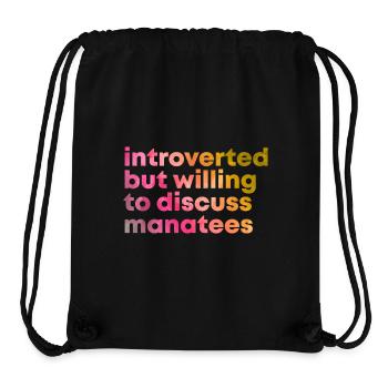 Manatee - Stanley/Stella Recycled Gym Bag - black - Front