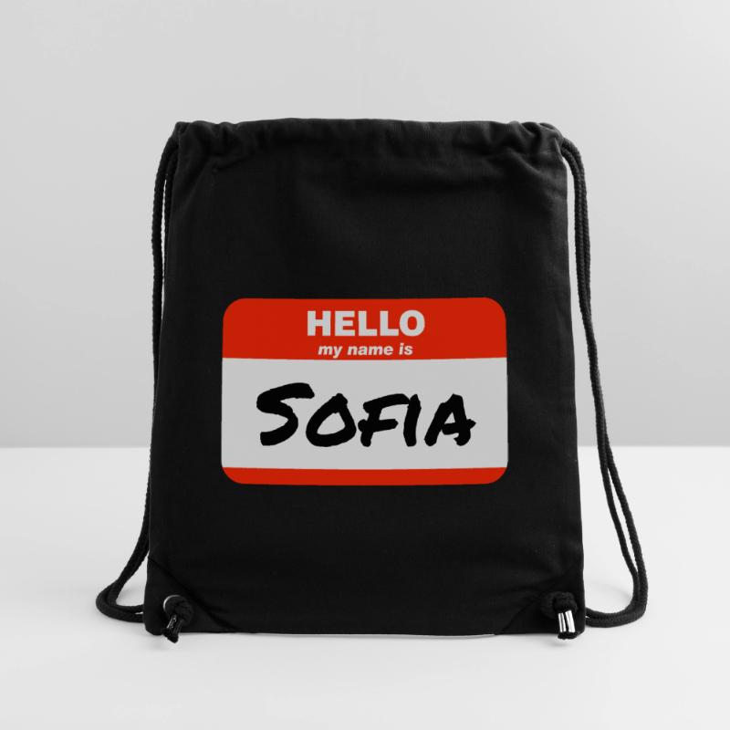 Hello My Name Is Sofia Label Name Tag Stanley/Stella Recycled Gym Bag