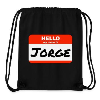 Hello My Name Is Jorge Label Name Tag - Stanley/Stella Recycled Gym Bag - black - Front