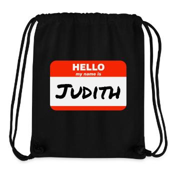 Hello My Name Is Judith Etikett Namensschild - Stanley/Stella recycelter Gym Bag - Schwarz - Vorne