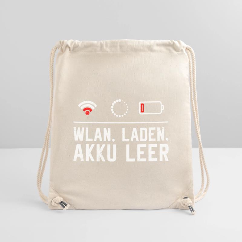 Coder WLAN. LADEN. AKKU LEER LUSTIG Stanley/Stella recycelter Gym Bag