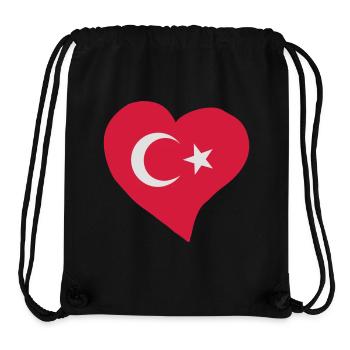 Türkische Herz - Stanley/Stella recycelter Gym Bag - Schwarz - Vorne