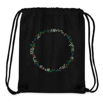 Une couronne de houx - Sac à cordon recyclé Stanley/Stella - noir - Devant