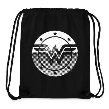 DC Comics Originals Wonder Woman Retro Symbol - Stanley/Stella Recycled Gym Bag - black - Front