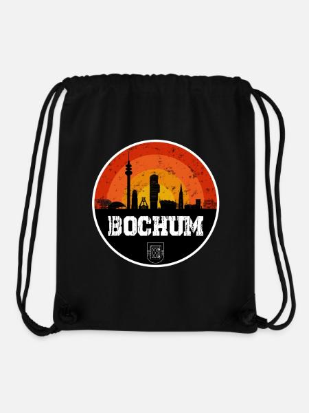 Bochum Skyline mit Wappen - Stanley/Stella recycelter Gym Bag - Schwarz
