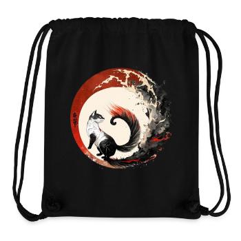 Cat Japanese style - Stanley/Stella Recycled Gym Bag - black - Front