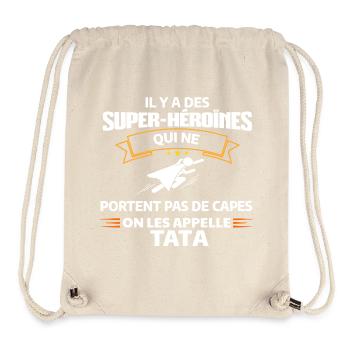 Super-Héroïne TATA Mode - Sac à cordon recyclé Stanley/Stella - blanc naturel - Devant