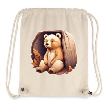 Cute Bear - Stanley/Stella Recycled Gym Bag - natural - Front