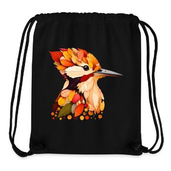 schöner Specht, gestaltet aus bunten Blättern - Stanley/Stella recycelter Gym Bag - Schwarz - Vorne