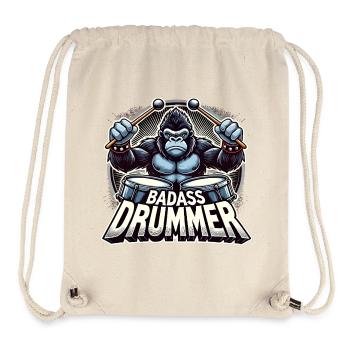 Knallharter Schlagzeuger Gorilla cool Geschenk - Stanley/Stella recycelter Gym Bag - Naturweiß - Vorne
