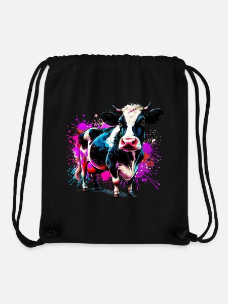 Kuh - Stanley/Stella recycelter Gym Bag - Schwarz