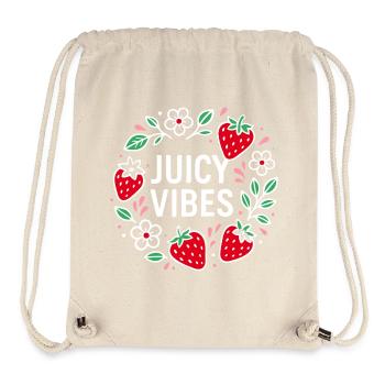 Juicy Vibes - Sommerdesign mit Erdbeeren - Stanley/Stella recycelter Gym Bag - Naturweiß - Vorne
