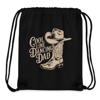 Décoration de style chapeau de cowboy pour papa danseur en ligne - Sac à cordon recyclé Stanley/Stella - noir - Devant