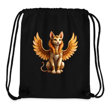 Golden Winged Cat - Stanley/Stella Recycled Gym Bag - black - Front