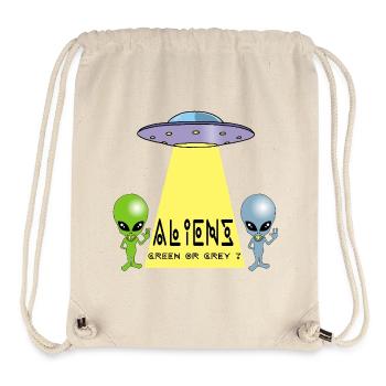 Green or grey alien? - Stanley/Stella Recycled Gym Bag - natural - Front
