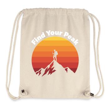 Trouvez votre voyage au sommet - Sac à cordon recyclé Stanley/Stella - blanc naturel - Devant