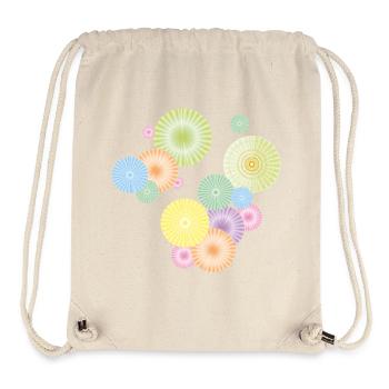 Pastell-Rosetten – dekorative Fächerstruktur - Stanley/Stella recycelter Gym Bag - Naturweiß - Vorne