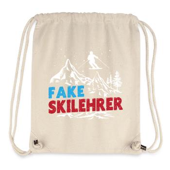Ski Instructor FAKE SKI INSTRUCTOR Skiing Funny - Stanley/Stella Recycled Gym Bag - natural - Front