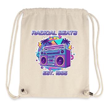Radical Beats – 80er Jahre Retro Boombox Design - Stanley/Stella recycelter Gym Bag - Naturweiß - Vorne
