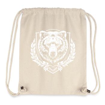 Blason de l’ours - Sac à cordon recyclé Stanley/Stella - blanc naturel - Devant
